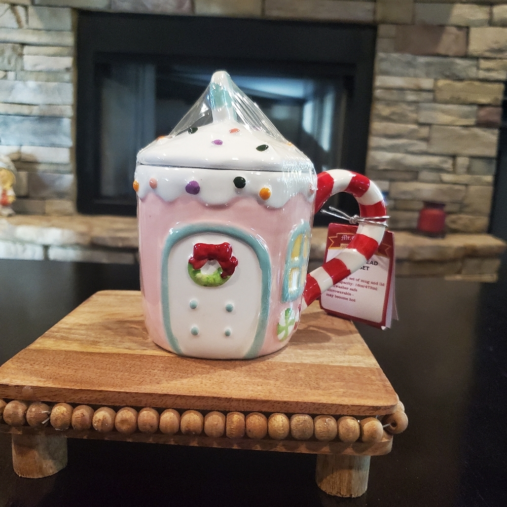 Pink Ceramic Mug with Whimsical Design